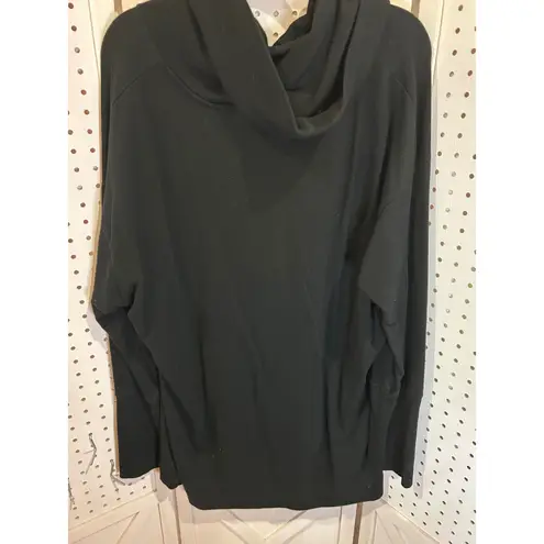 Pure Energy  Black Cowl Neck Long Sleeve Tunic Top Plus Size 1X