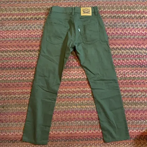 Levi's NWOT ARMY GREEN WHITE TAB  511 SLIM JEANS