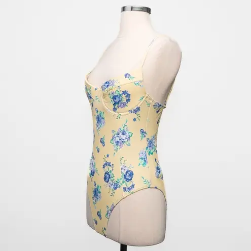 We Wore What . Golden Hour Floral One Piece Swimsuit.