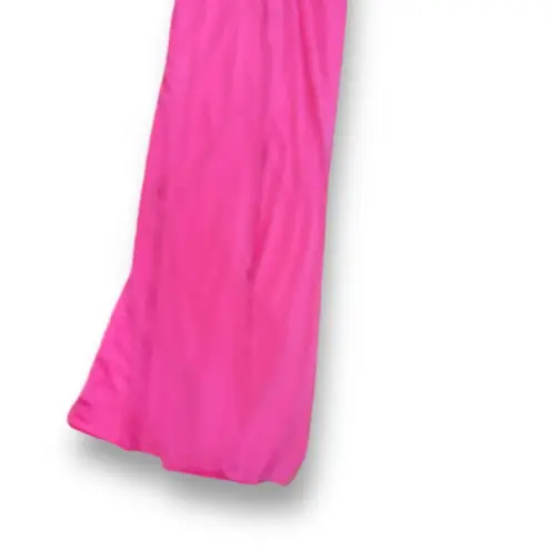 Katie May NEW Coral Winnipeg One Shoulder Ruched Knit Gown Size Large Side Slit