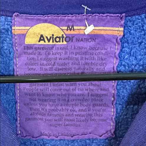 Aviator Nation  AUSTIN SWEATSHIRT - PURPLE medium