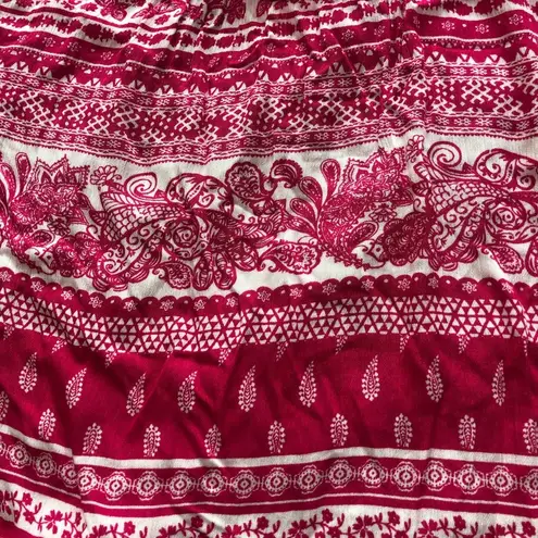 Absolutely Famous Paisley Pink Boho Bell Sleeve Top XL NWT