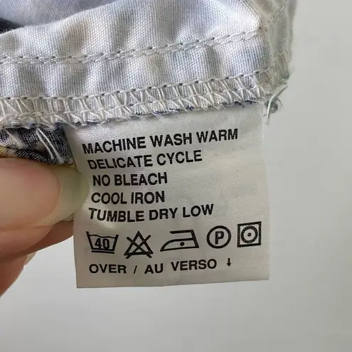 Vintage Liz Claiborne Golf Navy & Yellow Floral High Rise Mom Shorts Size 8 Blue