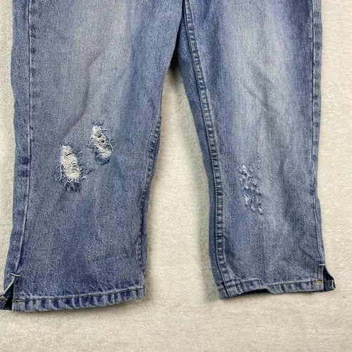 American Eagle  Womens Cropped Jeans AE Artist Size 10 Regular Distressed Y2K‎