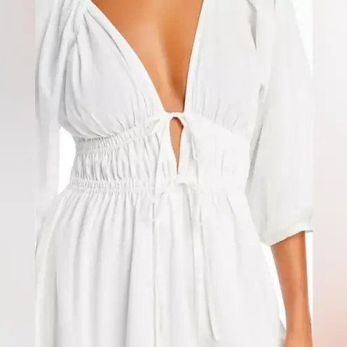 WAYF Angela Ruched Midi Dress NWOT