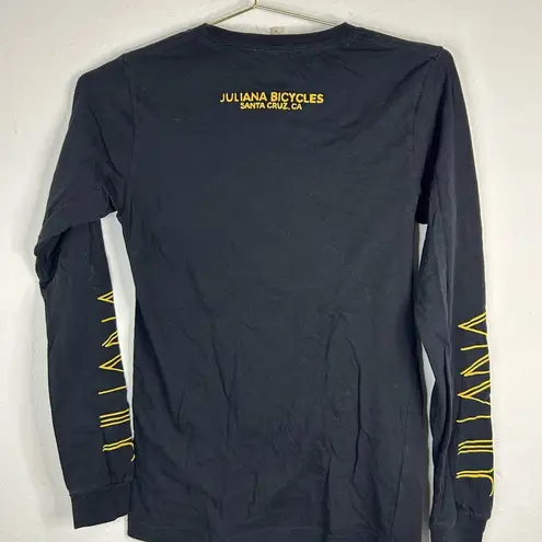 Juliana Bicycles Santa Cruz XS Long Sleeve Shirt Black Gold MTB Graphic Tee