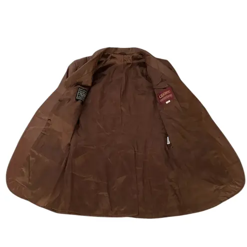 1980s Pioneer Wear genuine Brown leather blazer snakeskin