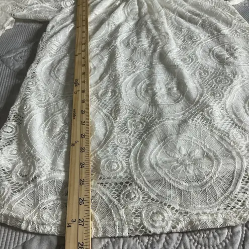 LIldy Full Lace Tunic Elegant ivory Lace Blouse size S White