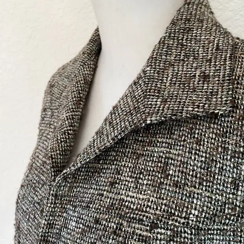 Lafayette 148 Grey Wool Tweed Jacket size 12 Gray