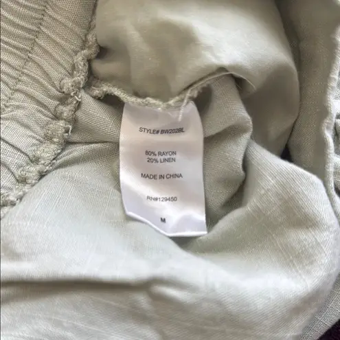 Como vintage Green Cargo Shorts Relaxed Fit Elastic Waistband