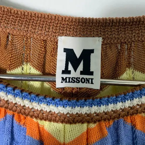 Missoni Multicolor Pointelle Knit, zig zag classic top. 40/4
