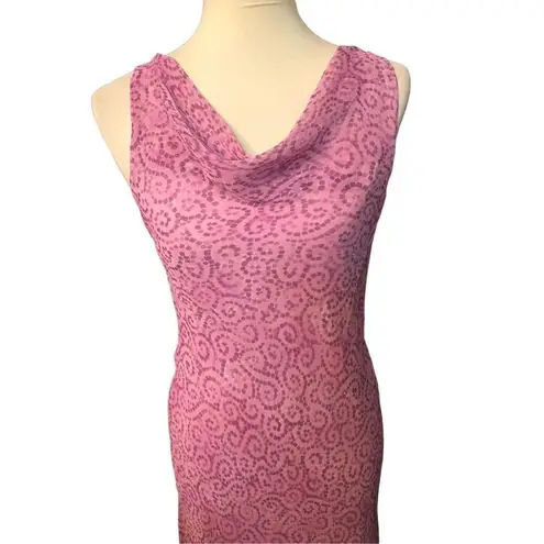 Hillard & Hanson Hillary & Hanson Barbie pink chiffon midi sleeveless dress