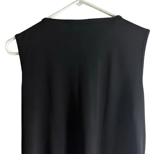 Ivanka Trump Black Sleeveless Top with Gold Chainlink Neckline Size Medium