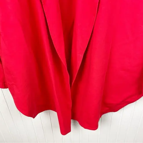 Ivan Grundahl Copenhagen Red Collared Open Front Drape Cardigan Blazer Medium