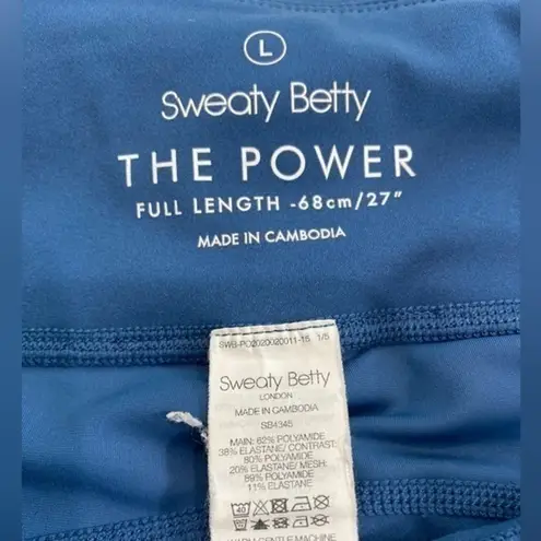 Sweaty Betty  Power Mesh Full Length Stellar‎ Blue Women’s Leggings Size Large