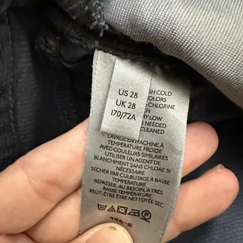 Pilcro Anthropologie Slim Boyfriend Corduroy Jeans Blue Gray Slouchy 28 (30x28)