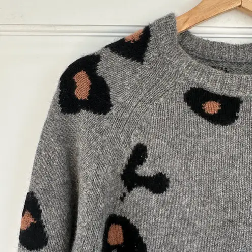 Equipment 360 Cashmere Printed Leopard Sweater Women's Knit Crewneck Pullover XS/S