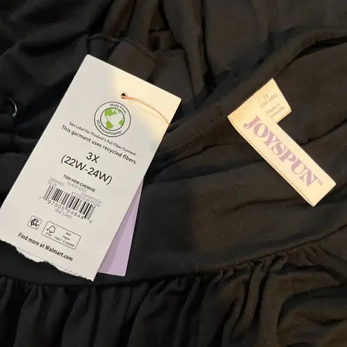 Joyspun Women's Black Knit Chemise SIZE 3X (22W
