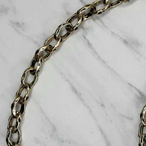 Silver Textured Medallion Chain Belt Animal Print One Size (OS) ✨