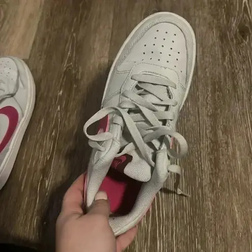 Nike  Court Borough Low 2 Gs Pure Platinum Pink Prime