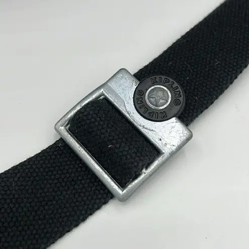 Kipling  Black Large Canvas Zip Up Duffel Bag with Adjustable Strap Unisex