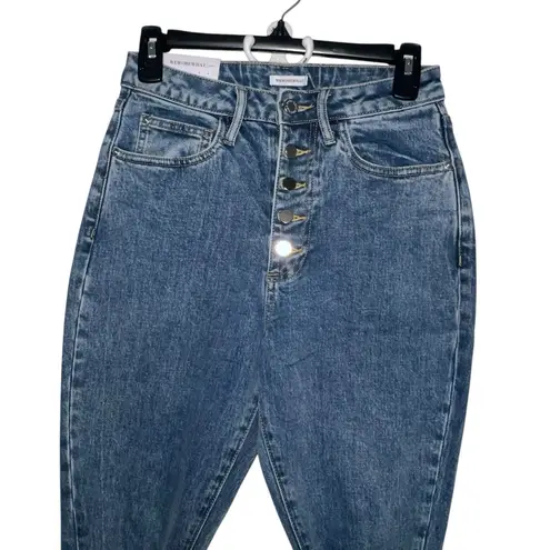 We Wore What Women's 26 Danielle Vintage Straight High Rise Jeans Distressed New Blue