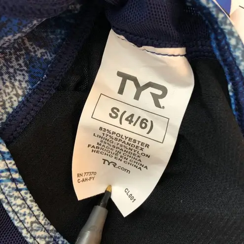 TYR Maui Taylor Tank Top Tankini Medium Support UPF 50+ Blue S 4/6