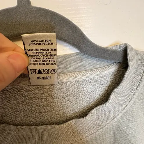 Be Wild Leopard Graphic Sweatshirt M – Sage Green Indie Crewneck Soft Grunge Gray Size M