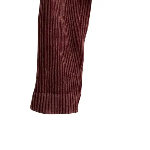 Arizona Women's Red Ribbed Long Sleeve Cropped Top Size M