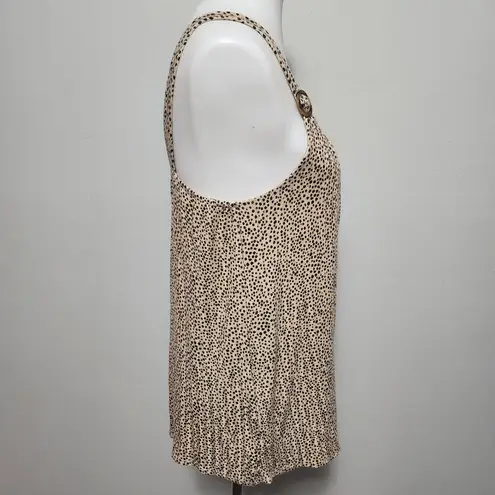 Maurice's  Tan Black Polka Dot Tortoise Ring Tank Size Medium thumbnail 5