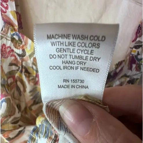 Jane and Delancey Anthropologie Tank with Tropical Pattern Size Medium