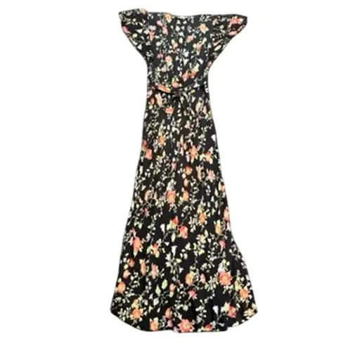 Rixo Florida Floral Maxi Dress in Black Maxi, Size US 4