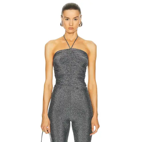 Alexandre Vauthier Halter Top in Silver 34 New Womens Metallic Jersey Size undefined