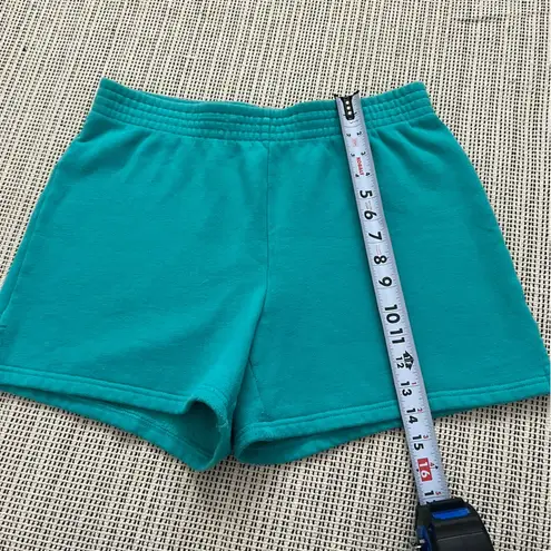 Aritzia  TNA cozy fleece perfect teal sweatshorts- some flaws