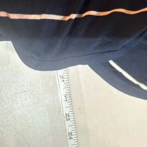 autumn cashmere Women's Striped 3/4 Sleeve Drop Shoulder Top Blue White Size XS