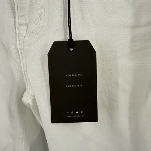 Current/Elliott  Jeans Size 26 NWT Boulevard Crop Boot Optic White Stretch Denim