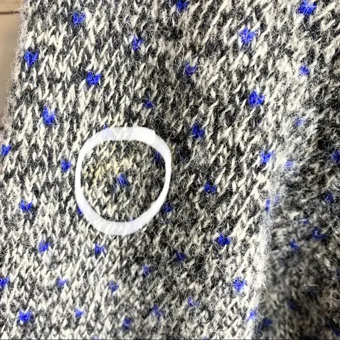 Vintage Segue Gray & Blue Fair Isle Wool Sweater Size Medium