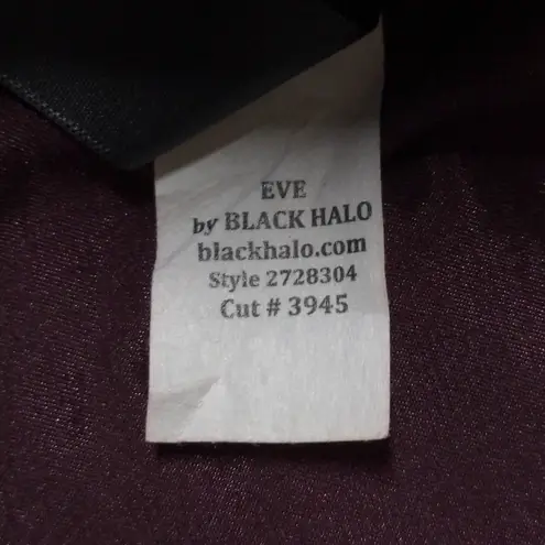 Black Halo Eve Dress Burgundy Halter Sleeveless Bow Velvet USA Gown 12