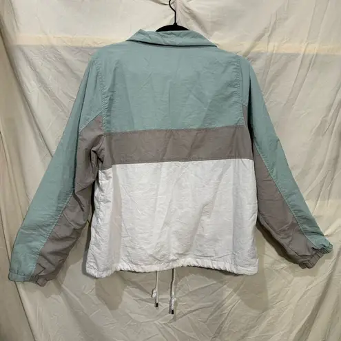 Athletic Collection By 26 International Color Block Windbreaker Women's Large Gray