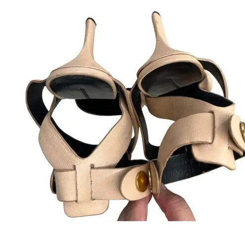 Alexander Wang Sonja Nude Bandage Heel Pumps Sandals Pointed Size 40 US 10