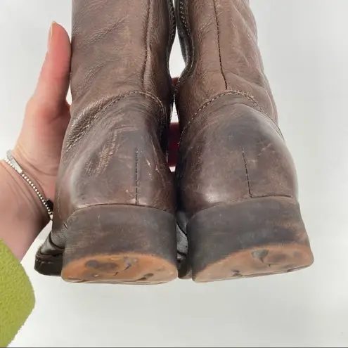 Born Women’s Dark Brown Leather Full Zip Riding Boots Size 6 flannel lined