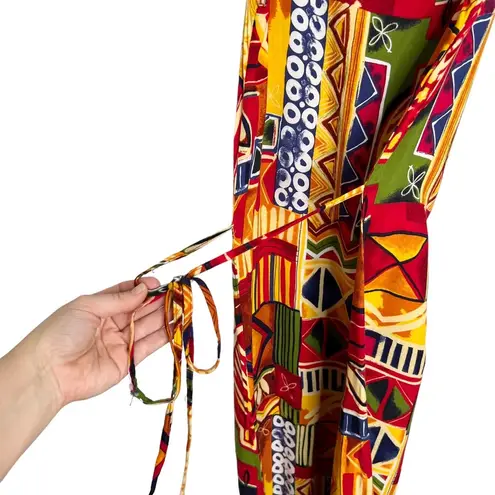 Jane Ashley Vintage Bold Colorful Tribal Printed Sleeveless Maxi Dress