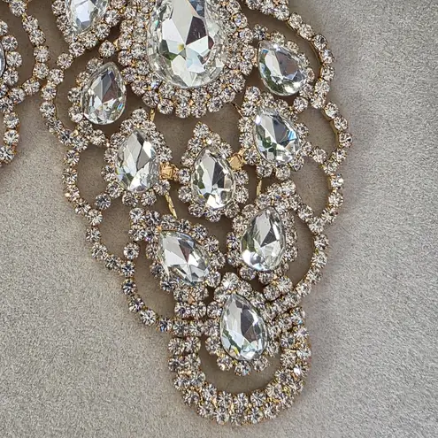 Boutique Large Statement Glam Teardrop Earrings