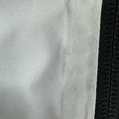 Spyder White Black Gray Hooded Full Zip Ski Jacket Zippered Pockets Size M