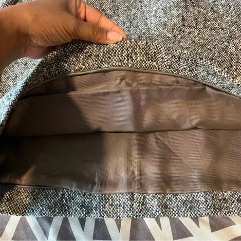 Max Mara S Virgin Wool Gray White Tweed Pencil Skirt Size 2