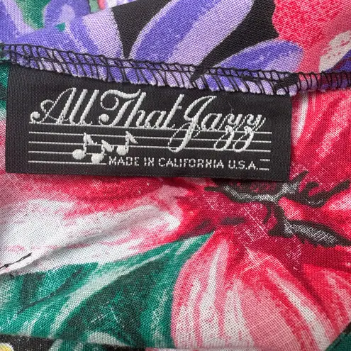 All that jazz VTG Floral Mini Dress Sz SM Multicolored Bold Belted Fit and Flare