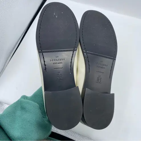 Sézane Sezane Vicky Loafers Elegant Cream/White Leather in smooth Ecru chain detail 42