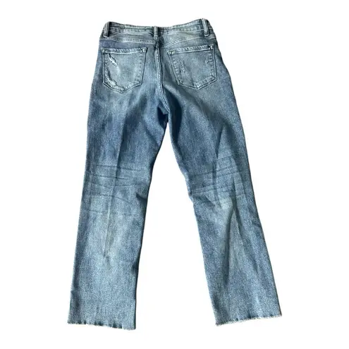 Vervet Flying Monkey Style Y3573 High Rise Straight Leg Ankle Jeans Distressed Size 27