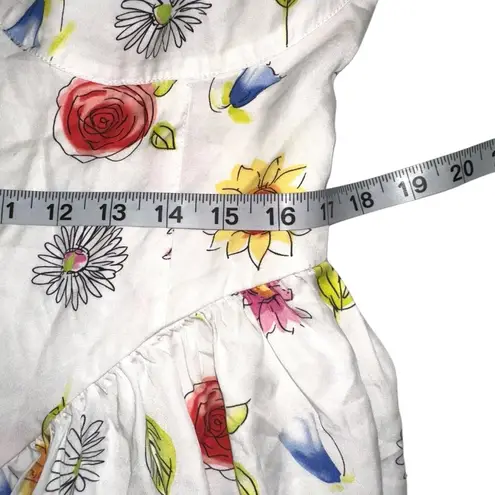 Vanessa Mooney Elisabeth White Floral Romper Dress 1X