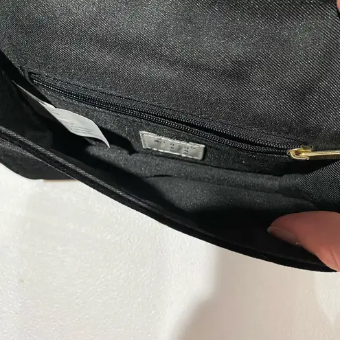 A New Day  Black Quilted Crossbody Bag with Gold Chain